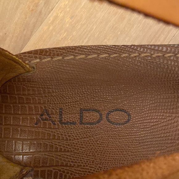 ALDO Leather Jewelled Tan Gladiator Sandal - Picture 8 of 10